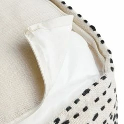 World Market Black and White Kilim Indoor Outdoor Pouf -Outdoor Elegant Store unnamed file 534