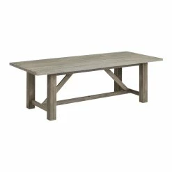 World Market Netanya Graywash Slatted Eucalyptus Outdoor Dining Table