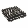 World Market Black and Ivory Dot Indoor Outdoor Floor Cushion