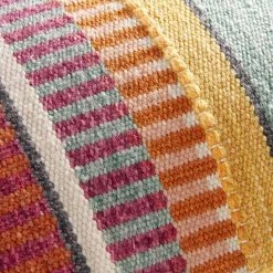 World Market Multicolor Variegated Stripe Indoor Outdoor Lumbar Pillow -Outdoor Elegant Store unnamed file 570