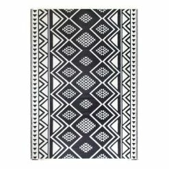 World Market Black Moroccan Style Reversible Indoor Outdoor Rio Floor Mat -Outdoor Elegant Store unnamed file 573