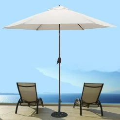 World Market Solid 9 Ft Tilting Patio Umbrella -Outdoor Elegant Store unnamed file 576