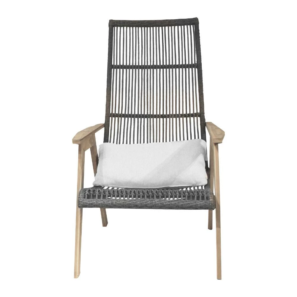 World Market Gray All Weather and Teak Hakui Outdoor Chair Set Of 2 5 World Market Gray All Weather and Teak Hakui Outdoor Chair Set Of 2 - Image 3