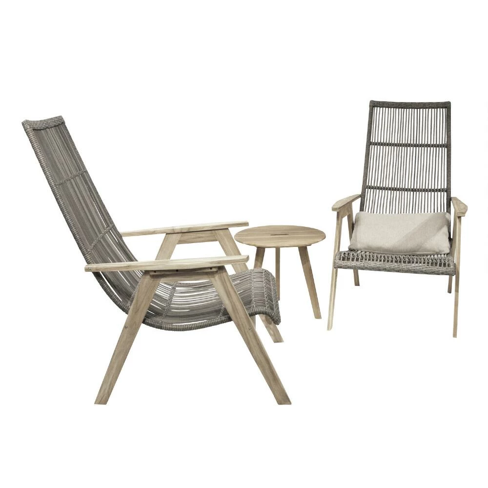 World Market Gray All Weather and Teak Hakui Outdoor Chair Set Of 2 6 World Market Gray All Weather and Teak Hakui Outdoor Chair Set Of 2 - Image 4