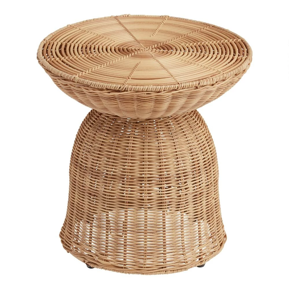 World Market Raelyn All Weather Wicker Outdoor Accent Table 3 World Market Raelyn All Weather Wicker Outdoor Accent Table