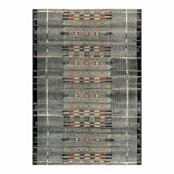 World Market Gray and Multicolor Global Stripe Indoor Outdoor Rug