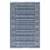 World Market Navy Blue And White Geo Luxor Indoor Outdoor Rug