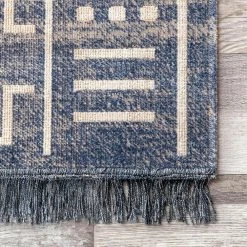 World Market Navy Blue And White Geo Luxor Indoor Outdoor Rug -Outdoor Elegant Store unnamed file 685