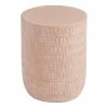 World Market Alta Round Washed Terracotta Cement Geo Outdoor Stool -Outdoor Elegant Store unnamed file 691