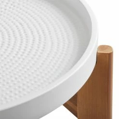 World Market Dorothy Round White Cement and Acacia Outdoor Accent Table -Outdoor Elegant Store unnamed file 698