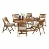 World Market Lira Oval Eucalyptus 7 Piece Folding Outdoor Dining Set -Outdoor Elegant Store unnamed file 730