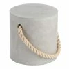 World Market Harlow Cement And Rope Outdoor Accent Stool