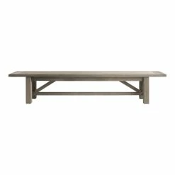 World Market Netanya Graywash Slatted Eucalyptus Outdoor Dining Bench -Outdoor Elegant Store unnamed file 773