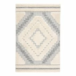 World Market Gray and Cream Geometric Hilo Indoor Outdoor Rug
