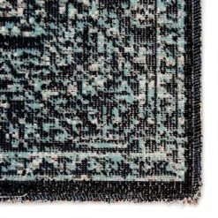 World Market Blue and Black Medallion Kiya Indoor Outdoor Rug -Outdoor Elegant Store unnamed file 811