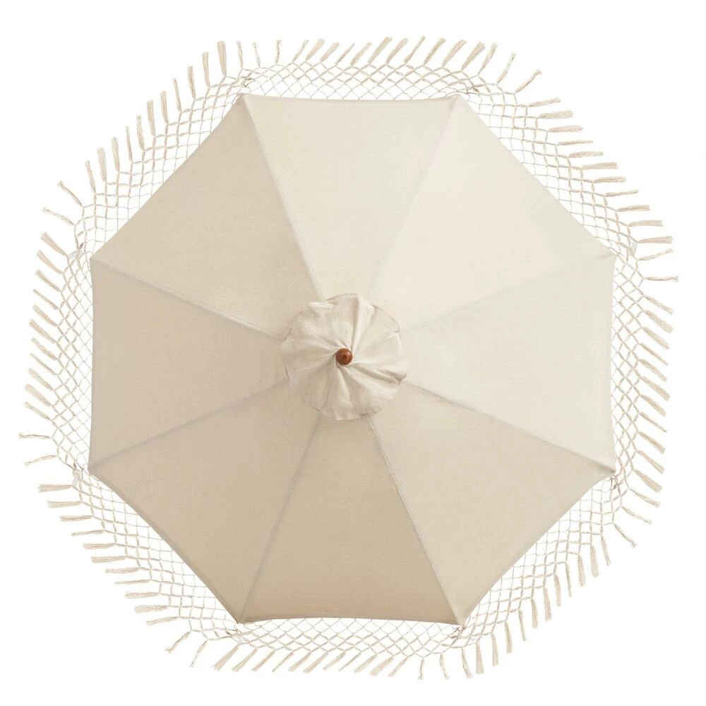 World Market Natural 9 Ft Replacement Umbrella Canopy With Fringe 2 World Market Natural 9 Ft Replacement Umbrella Canopy With Fringe