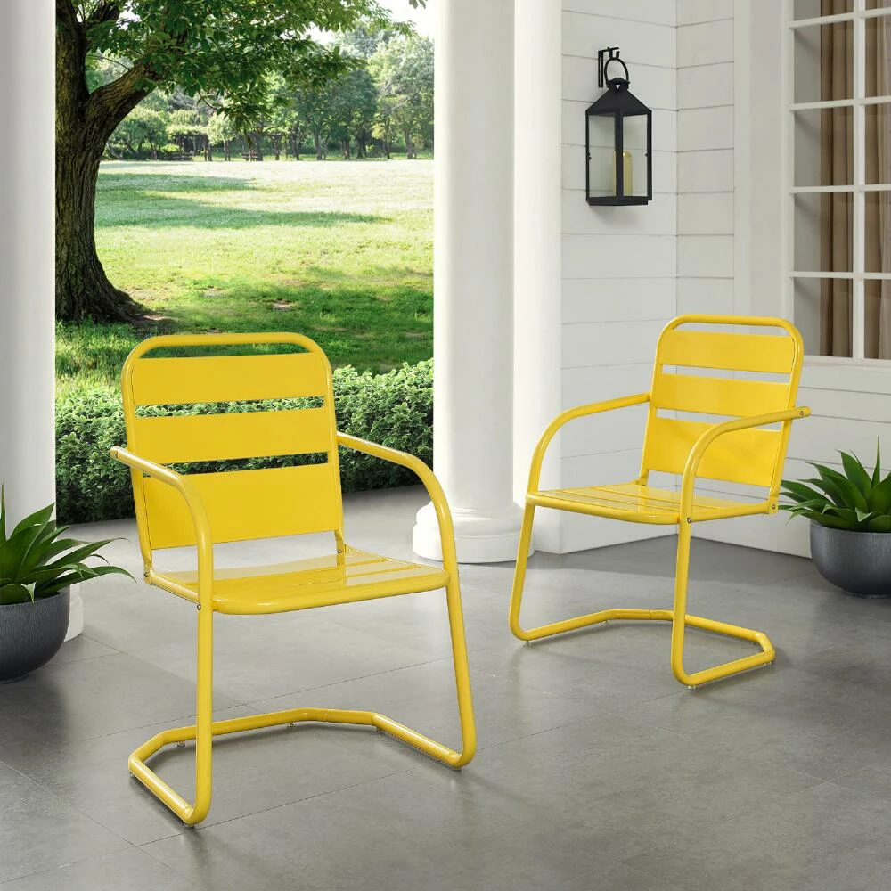 World Market Ensley Modern Metal Outdoor Armchairs Set Of 2 7 World Market Ensley Modern Metal Outdoor Armchairs Set Of 2 - Image 5