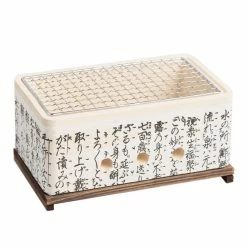 World Market Ceramic and Wood Yakitori Style Tabletop Barbecue Grill