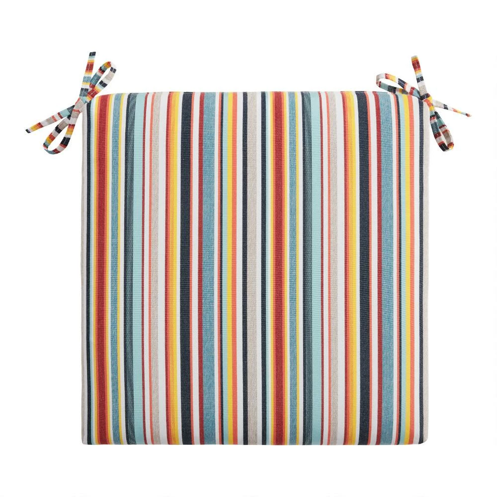 World Market Sunbrella Multicolor Stripe Outdoor Chair Cushion 3 World Market Sunbrella Multicolor Stripe Outdoor Chair Cushion