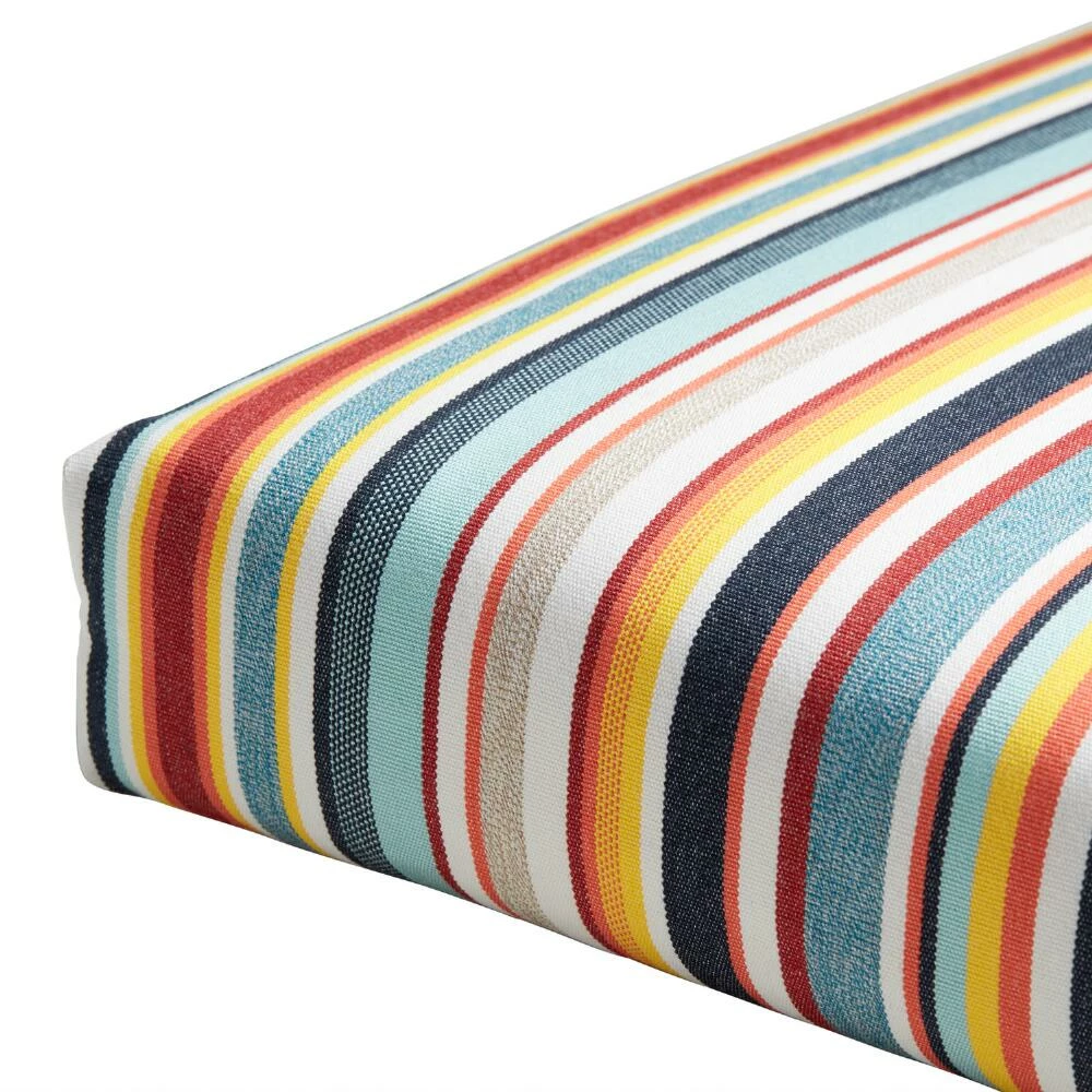 World Market Sunbrella Multicolor Stripe Outdoor Chair Cushion 4 World Market Sunbrella Multicolor Stripe Outdoor Chair Cushion - Image 2