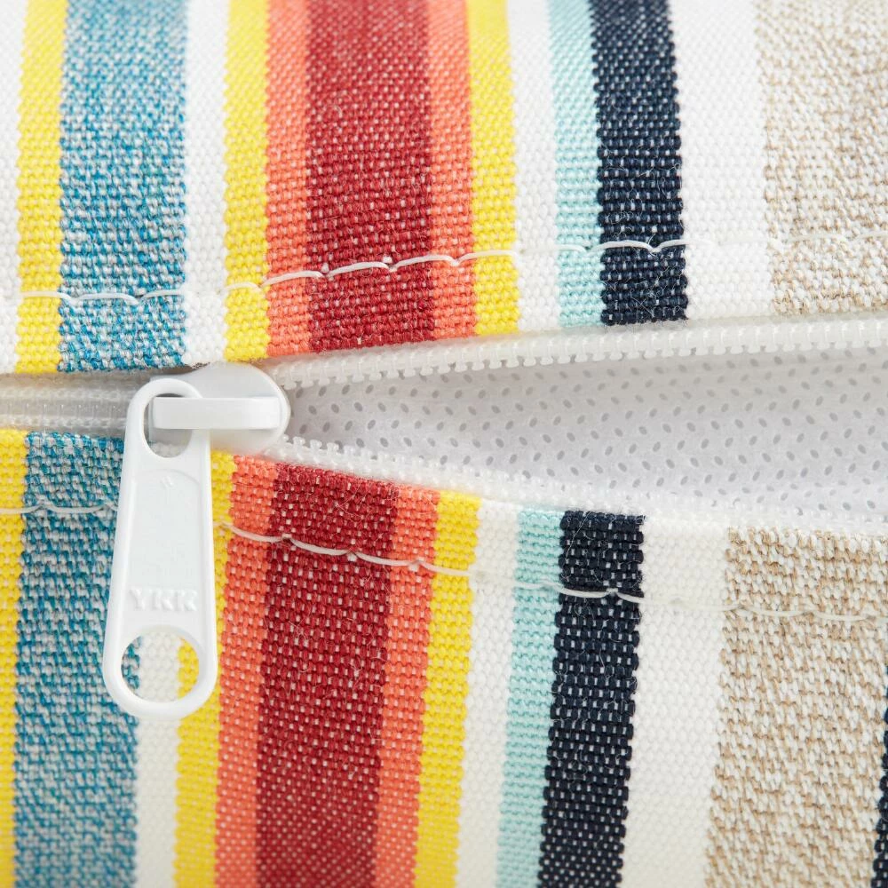 World Market Sunbrella Multicolor Stripe Outdoor Chair Cushion 5 World Market Sunbrella Multicolor Stripe Outdoor Chair Cushion - Image 3