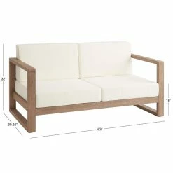 World Market Segovia Light Brown Eucalyptus Outdoor Loveseat -Outdoor Elegant Store unnamed file 93