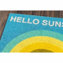 World Market Hello Sunshine Rainbow Coir Doormat -Outdoor Elegant Store unnamed file 932