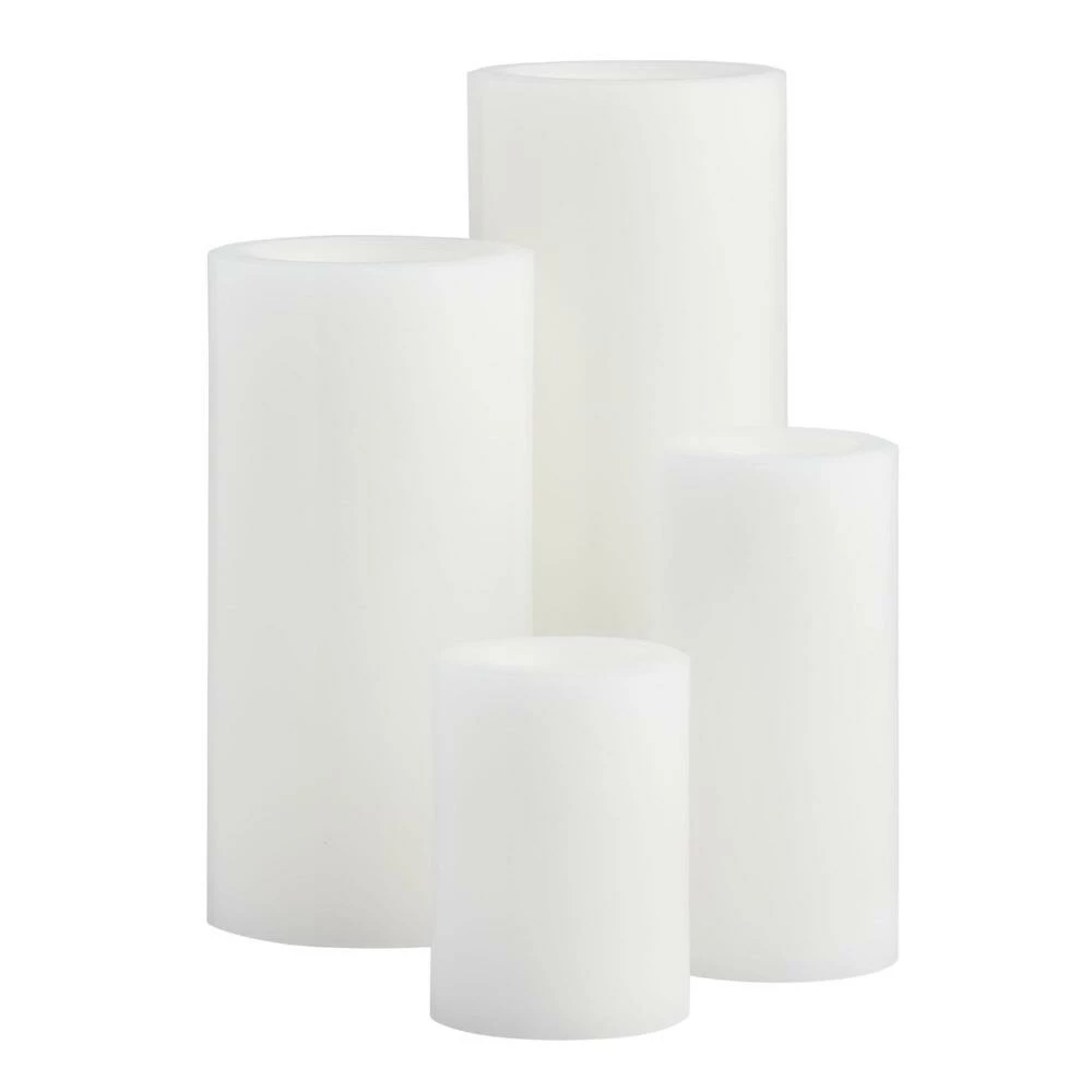 World Market Ivory All Weather Outdoor Flameless LED Pillar Candle 2 World Market Ivory All Weather Outdoor Flameless LED Pillar Candle - Image 2