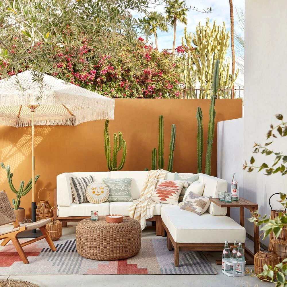 World Market Segovia Eucalyptus Modular Outdoor Accent Table 4 World Market Segovia Eucalyptus Modular Outdoor Accent Table - Image 2