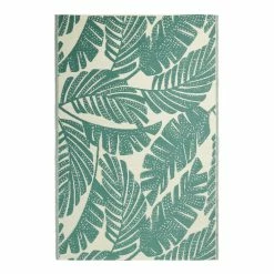 World Market Rio Green Palm Leaves Reversible Indoor Outdoor Floor Mat